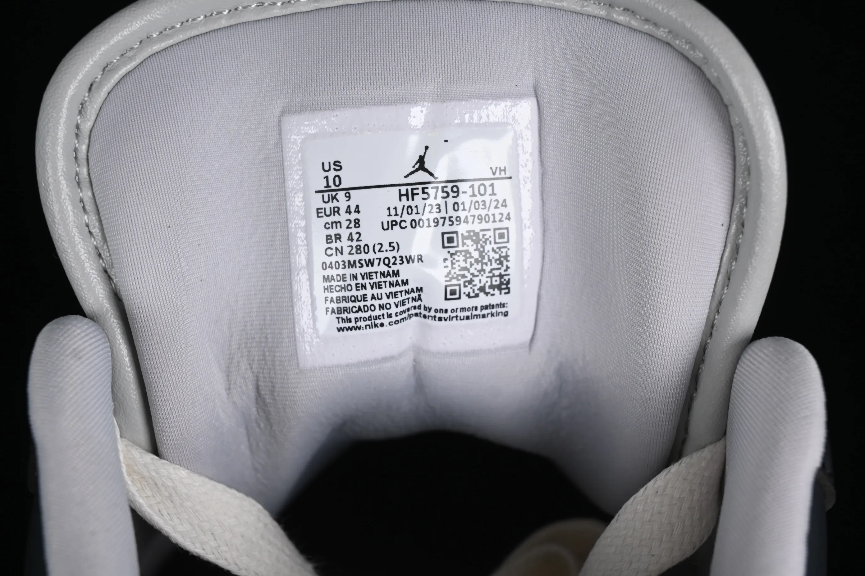 All categories Air Jordan Jordan series basketball shoes Air Jordan 1 Low Air Jordan 1 Low "Purple" AJ1 Joe 1 white black purple low-top cultural casual sneakers HF5759-101